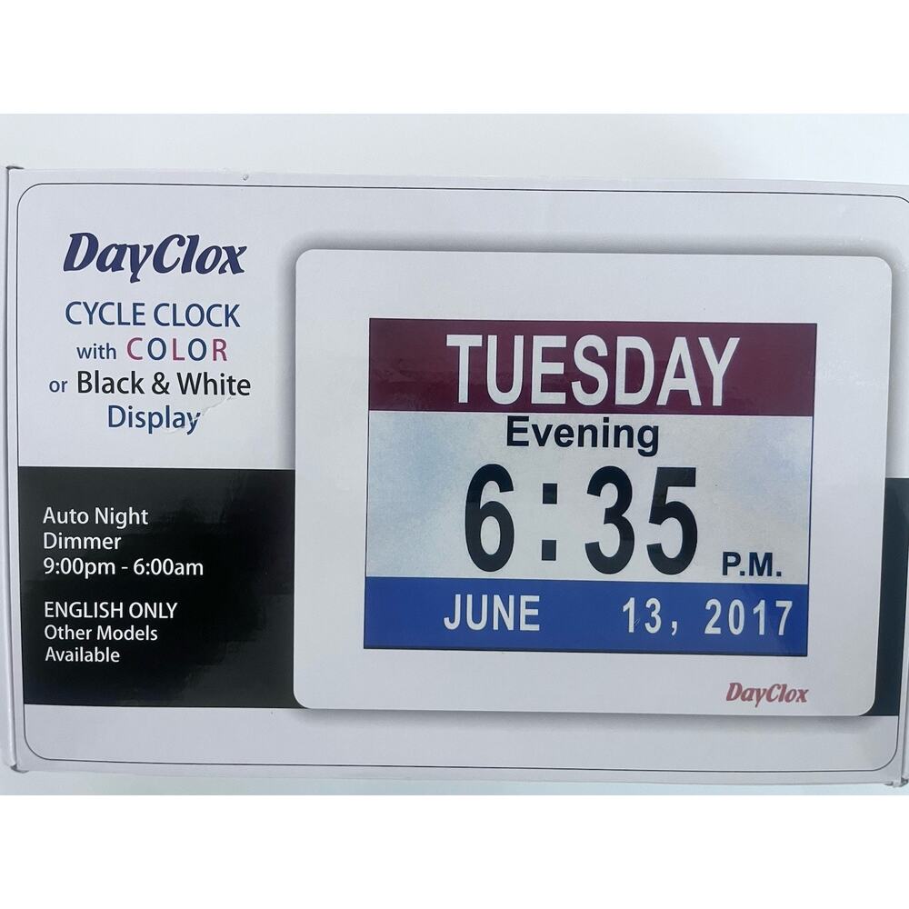 DayClox Memory Loss International Digital Calendar Day Clock